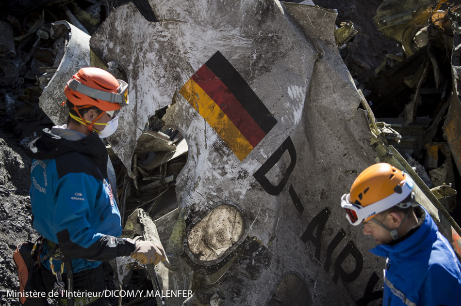 Germanwings-Flug 4U9525 zerschellte in den französiche Alpen Foto: actionpress/ Y.Malenfer - Ministère de l'inté; 